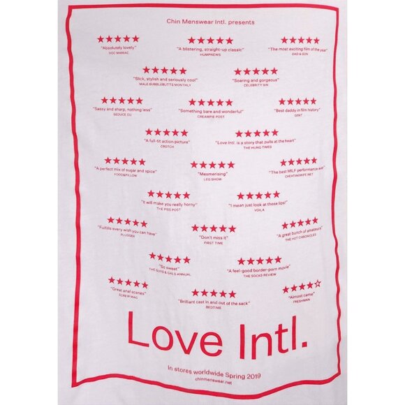 Chin Menswear Love Intl. T-Shirt Size M Mens White Nwt $105 - Picture 5 of 14